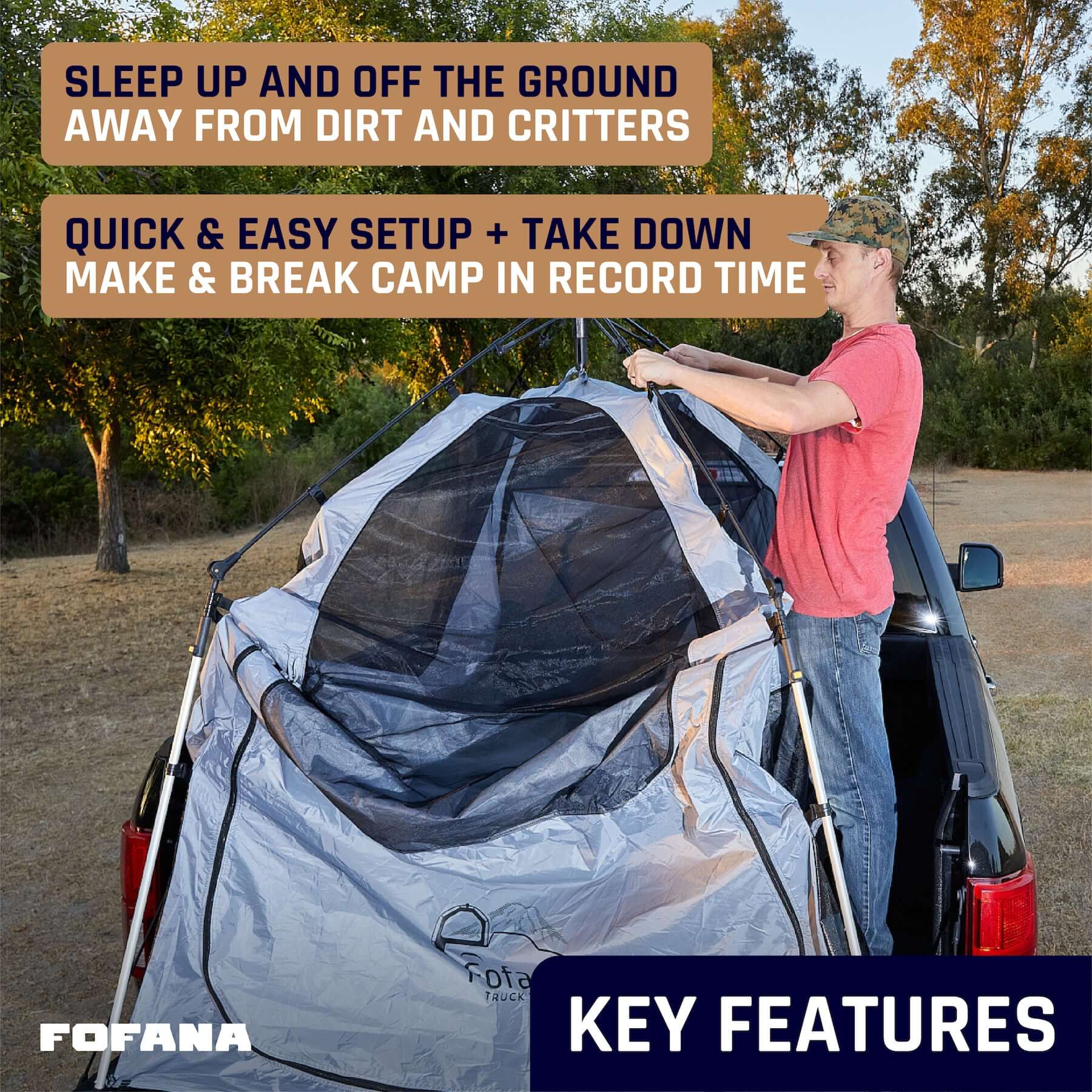Fofana Truck Bed Tent | best truck tent by fofana | Fofana Automatic Truck Tent