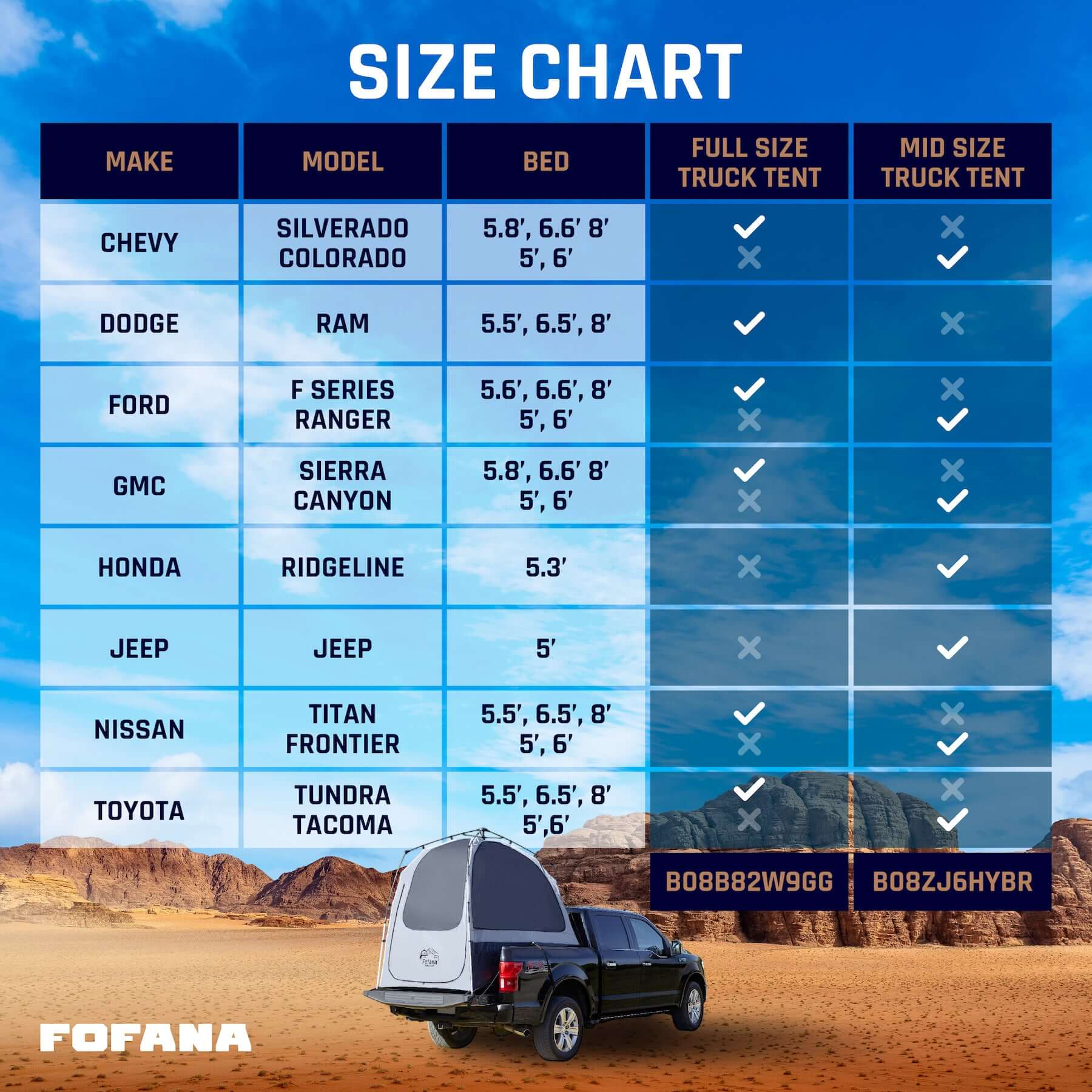 Fofana Truck Bed Tent | Size of fofana pickup tent | Fofana Camping Tent for Truck Bed | fofana truck bed tent automatic setup